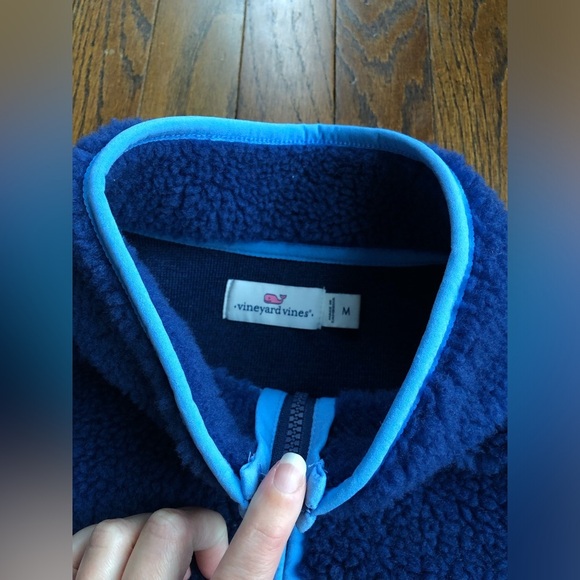 vineyard vines Men’s M Blue Heritage High-Pile Fleece SuperShep Vest - NWOT! - Picture 7 of 13